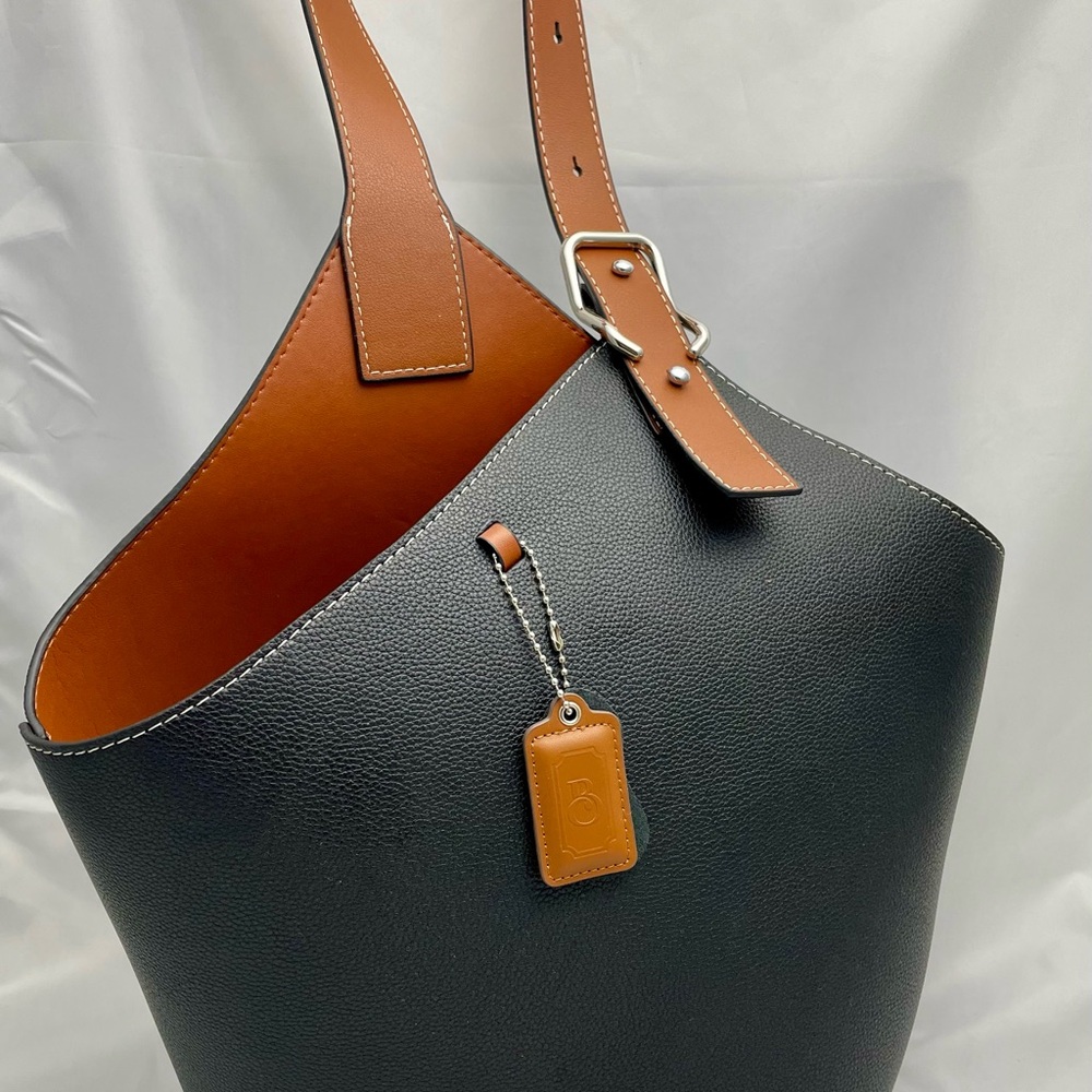 MDBM Cholet Two-Tone Medium Tote Bag, Classic Black